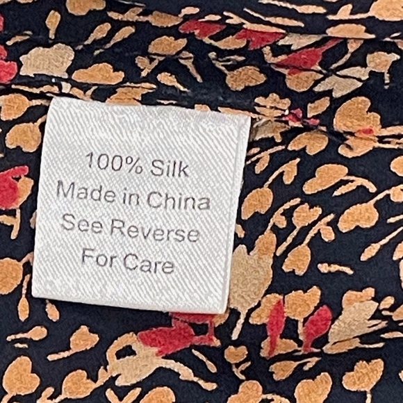 Silk Floral Ruffle Dress Size Small - Picture 6 of 13